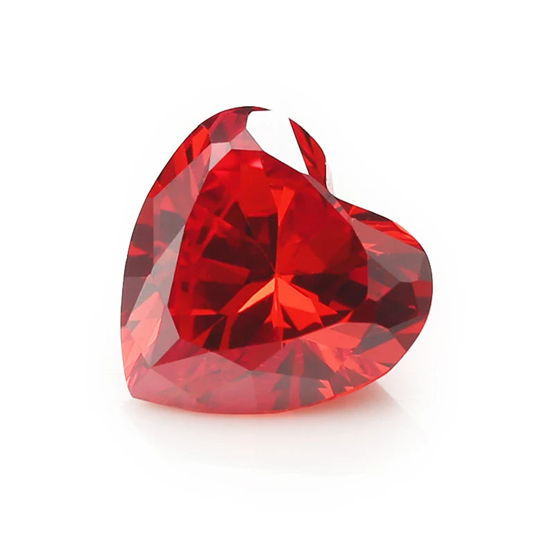 Size 3x3mm~10x10mm Heart Shape Loose Cubic Zirconia Stone 5A Zircon CZ Synthetic Gemstone For Jewelry