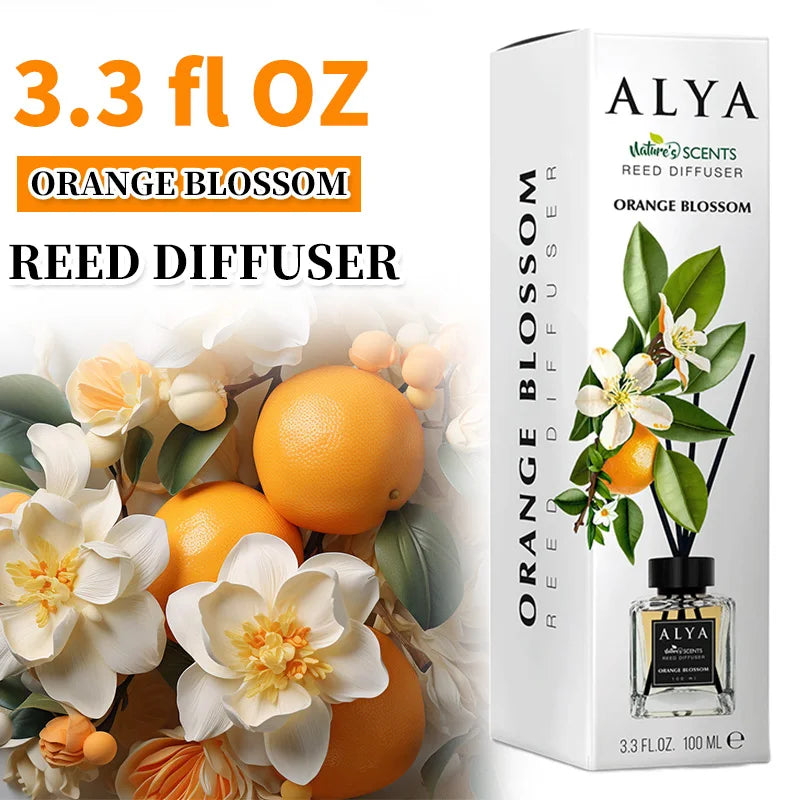 3.3oz Reed Diffuser Set with 14 Scents & 4 Incense Sticks | Long-Lasting Essential Oil Air Freshener | for Bedroom, Bathroom, Ho