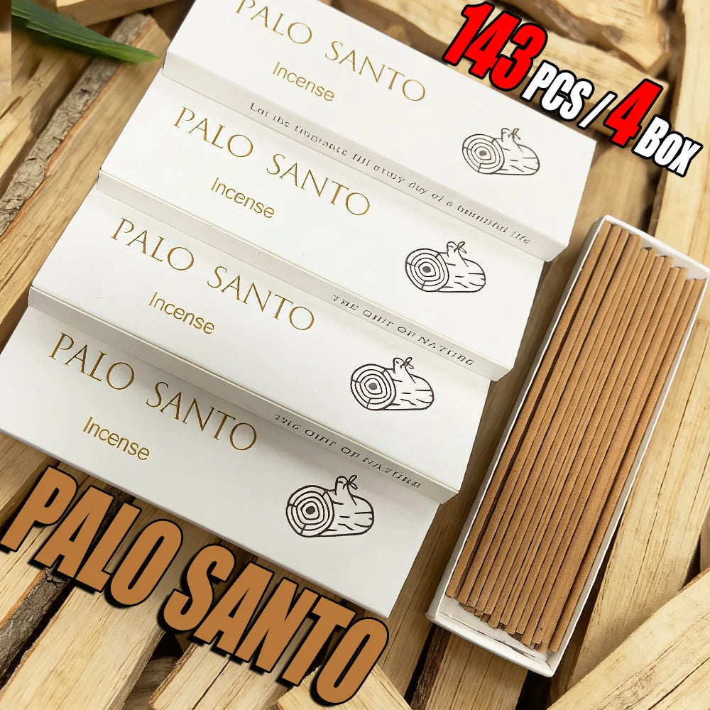 Palosanto Premium Boxed Incense Sticks, 12cm Long Natural Incense Sticks Made from Natural Sacred Wood Powder, with a Strong and Long-Lasting Fragrance, Invigorating and Refreshing, Purifying the Air, Suitable for Home, Office, Hotels, Clubs, and an Ideal