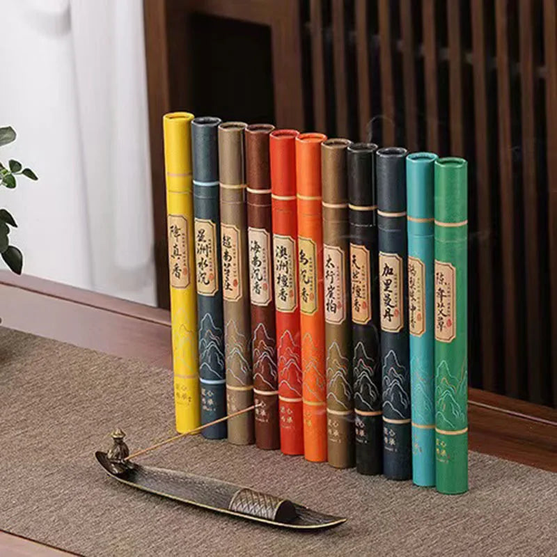 Eleven fragrances to choose from, pure natural 20g incense, burning for about 30 minutes/stick, about 40 sticks/can