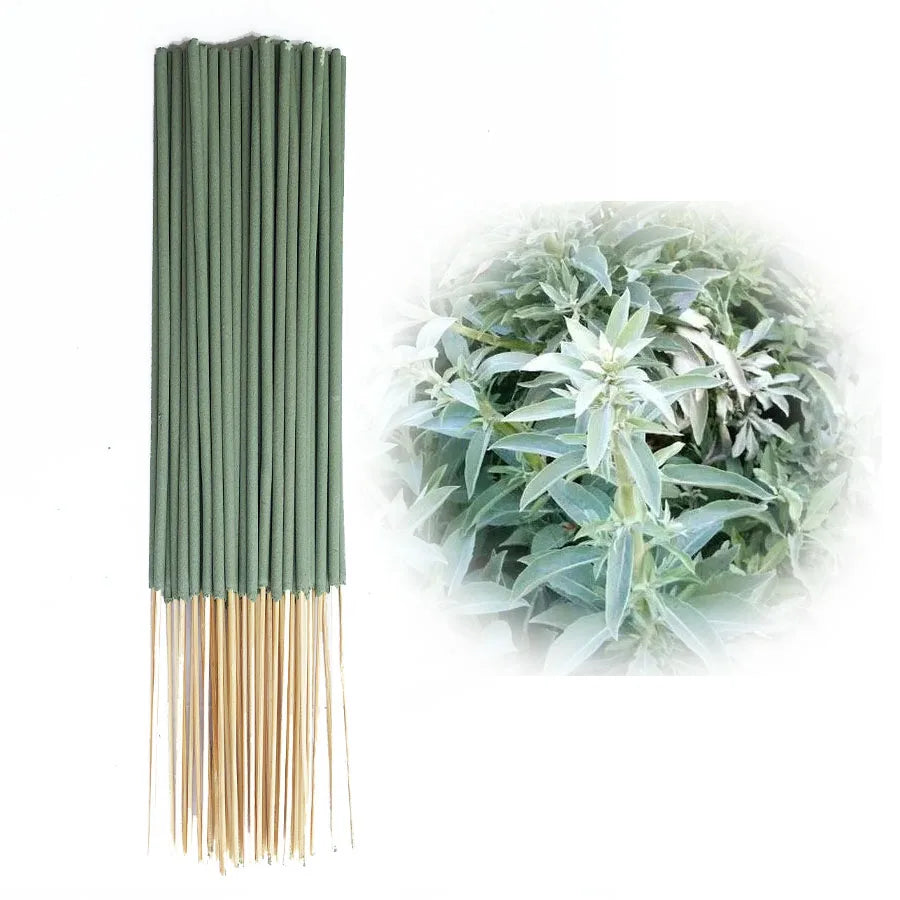 Clean and low powder 22cm/8.66inch white sage bamboo stick incense, suitable for home, hotel, yoga studio and other places