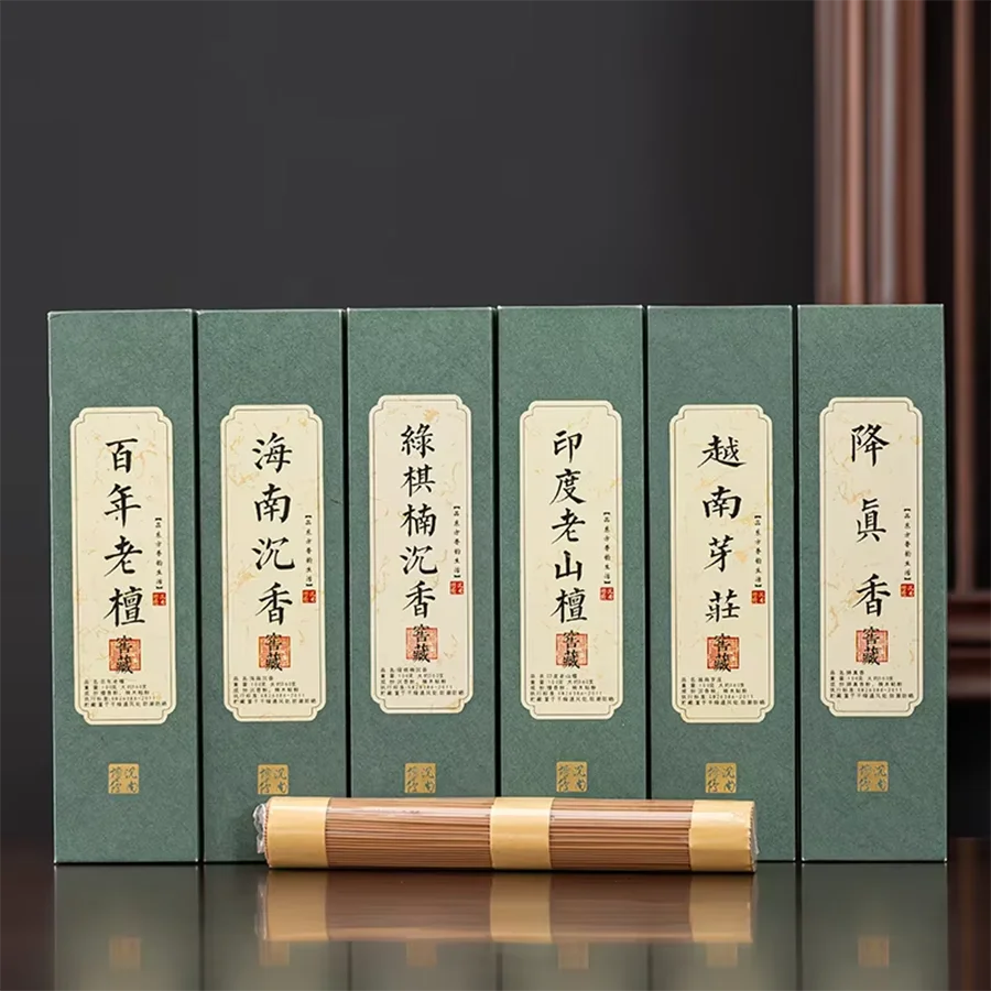 Six different scents of premium aromatherapy gifts, including sandalwood and agarwood incense sticks, suitable for home meditation and aromatherapy