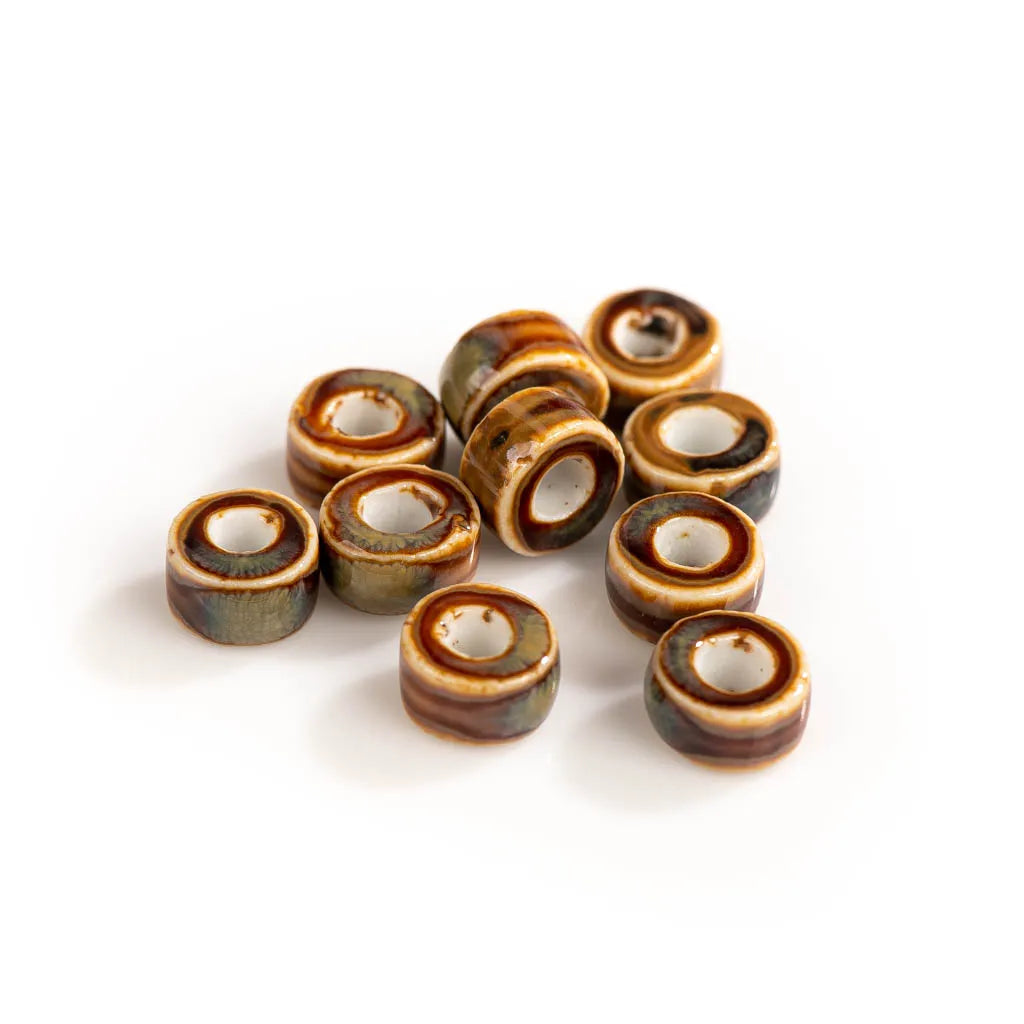 10mm Vintage Ceramic Beads 20pcs Handmade Jewelry Making