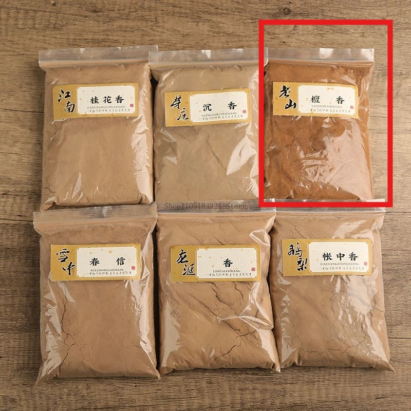 250G Natural Incense Powder Sandalwood/agarwood/ambergris Home Aromatherapy Tea Room Soothes Buddhist Meditation Help Sleep