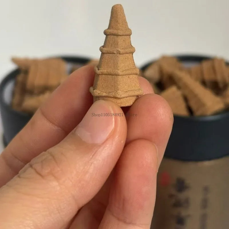 50g Hainan Agarwood Handmade Reverse Flow Tower Incense Home Indoor Advanced Lasting Fragrance Relaxing Purifying Aromatherapy