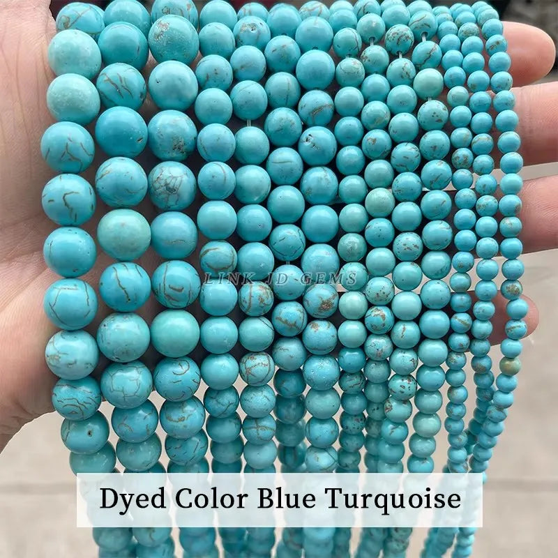 Natural Stone Beads 4 6 8 10mm Tourmaline Jade Jaspers Round Loose Spacer For Jewelry Making DIY Bracelet Necklace Accessories