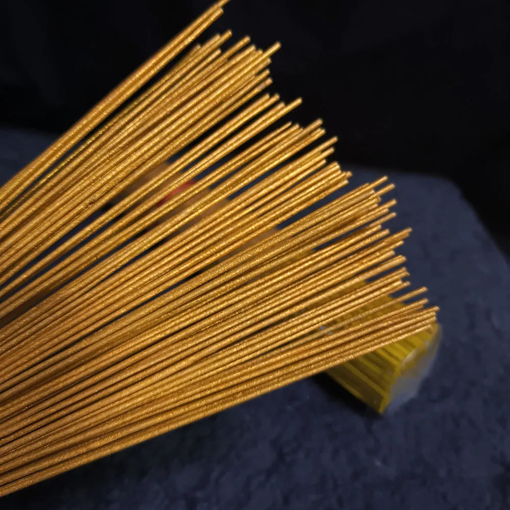 100/200/500 Sticks/lot Natural Golden Roll Money Incense Sticks 32cm Smokeless Worship God Bamboo Joss Stick Incense