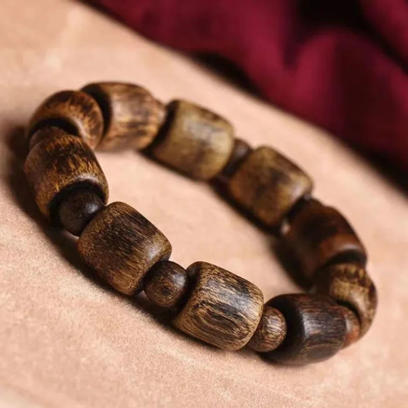 Natural Agarwood Bracelet 16mm Round Beads