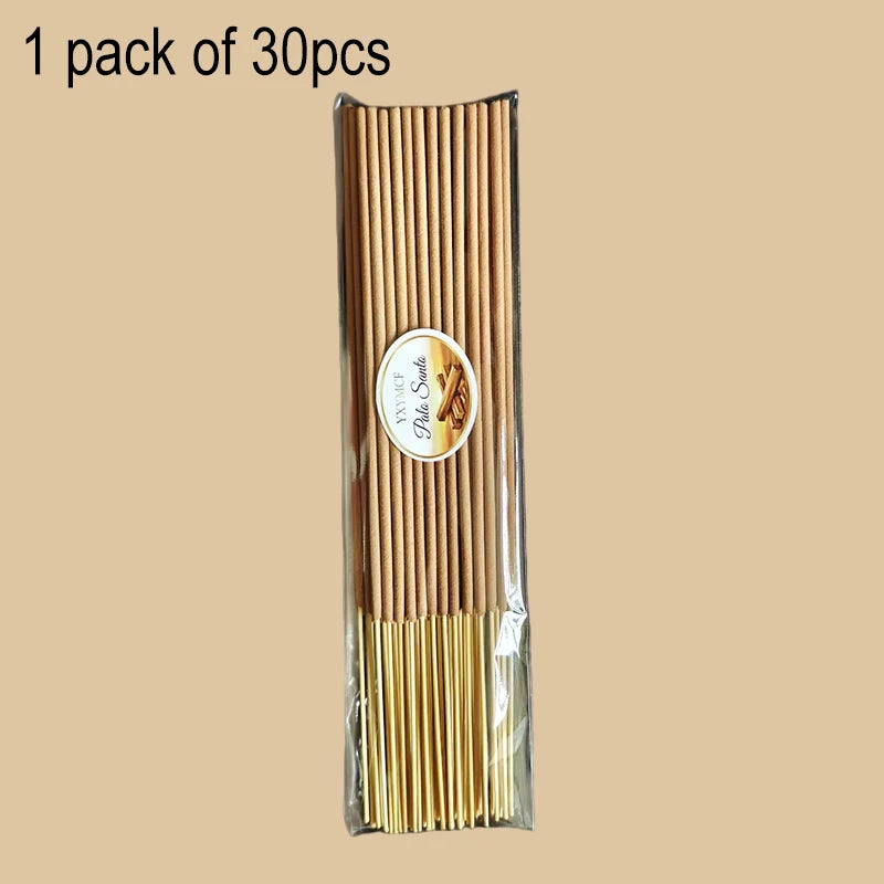 30/90pcs Natural Palo Santo Incense Sticks Premium Peruvian Sacred Wood Fragrance Suitable for Yoga Meditation Purifying Ideal
