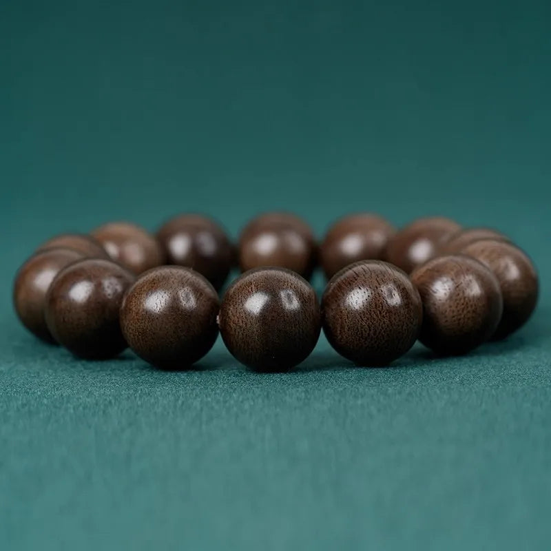 Natural Old Material Brunei Soft Silk Agarwood Bracelets Buddhist Prayer Beads Retro Wrist Mala for Men and Women Gifts