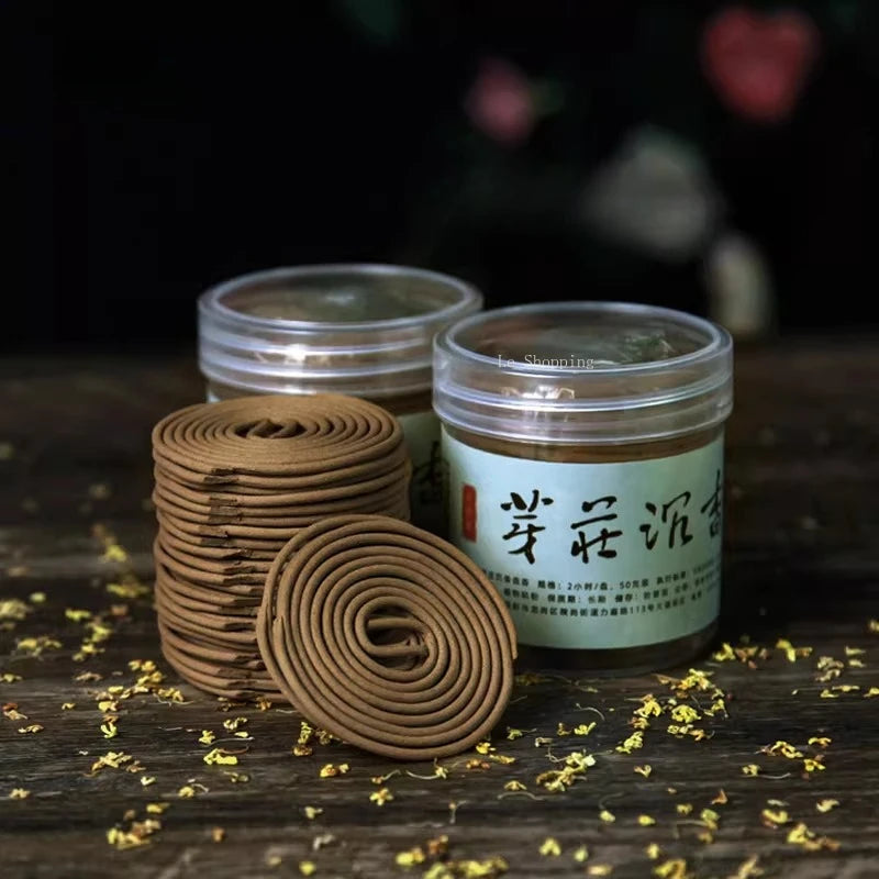 2 Hours Natural Nha Trang Agarwood Incense Coil Temple worship Indoor Air Purification Odor Removal Calming Mind Helping Sleep