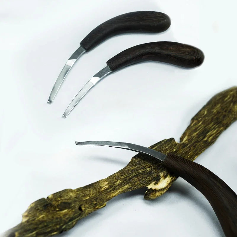 Agarwood Hook Knife/ Engrave Knife Shannon Scraping Essence Steel Scimitar Head Plane Cut and Dig Take Incense Materials Tools