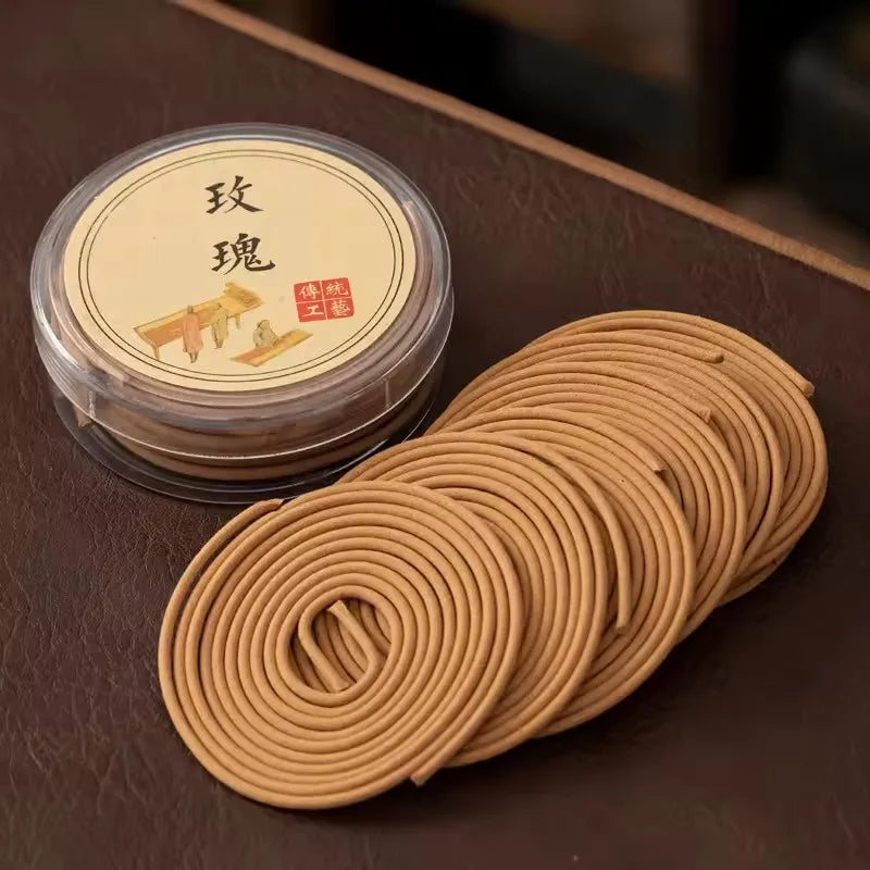 20pcs Natural Coil Incense Sandalwood Rose Lavender Aromatherapy for Meditation Yoga, Indoor Deodorization Home Scent Fragrance