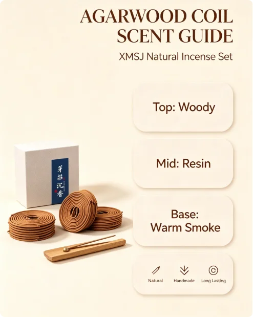Trending Nha Trang Agarwood Coil Incense,Natural Wood Coils, 110g About 40 Pieces, Deep Resin Scent for Home Meditation Yoga