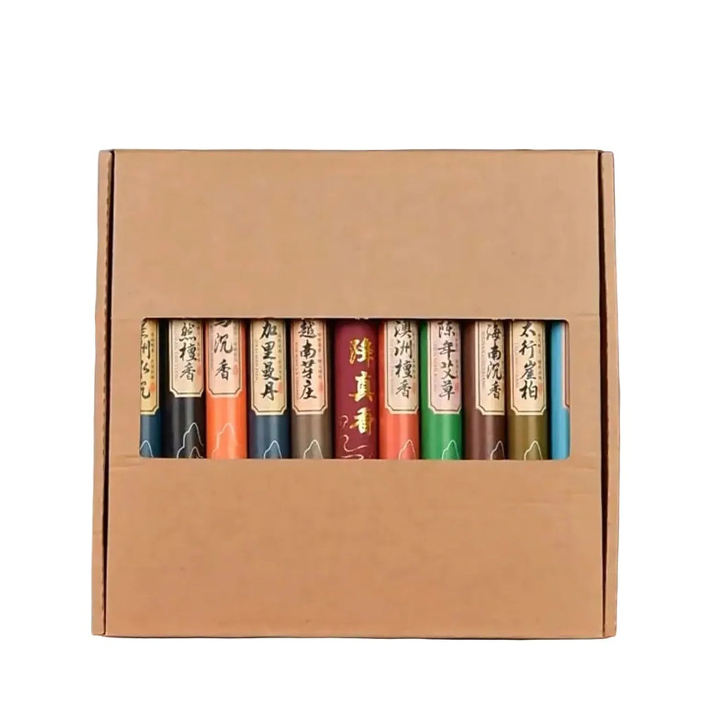 11 Fragrances Available With Gift Box In 20g Cans Approximately 40pcs/Can Natural Linear Sandalwood Stick Incense Long-Lasting