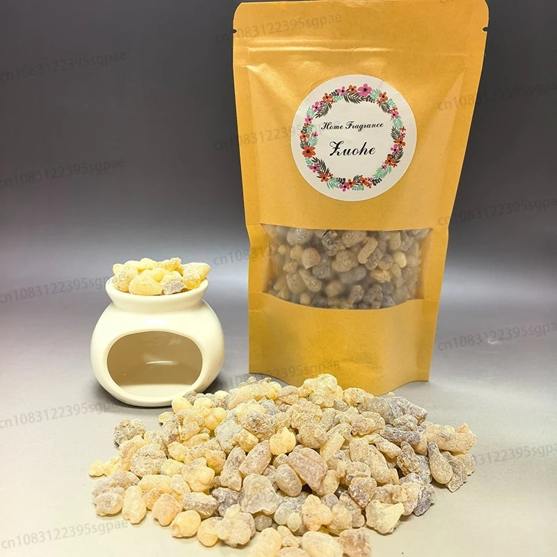 100-500g High-Quality Frankincense Resin,Packed in A High-Sealing Kraft Bag,Church Incense,Air Purifying,Psychological Relaxatio