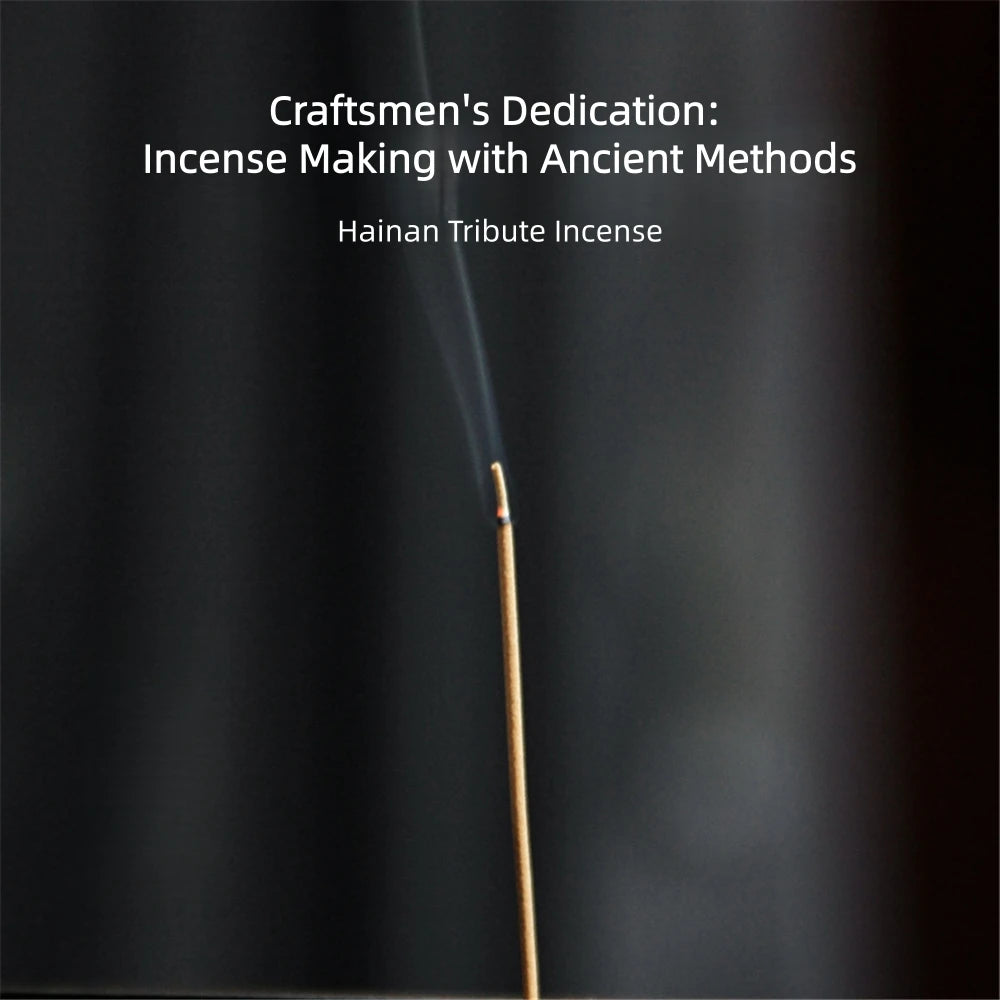 Hainan Agarwood Tribute Bamboo Incense | Chemical-Free, Elegant Mellow Scent | Perfect for Buddhist Worship & Deity Prayer