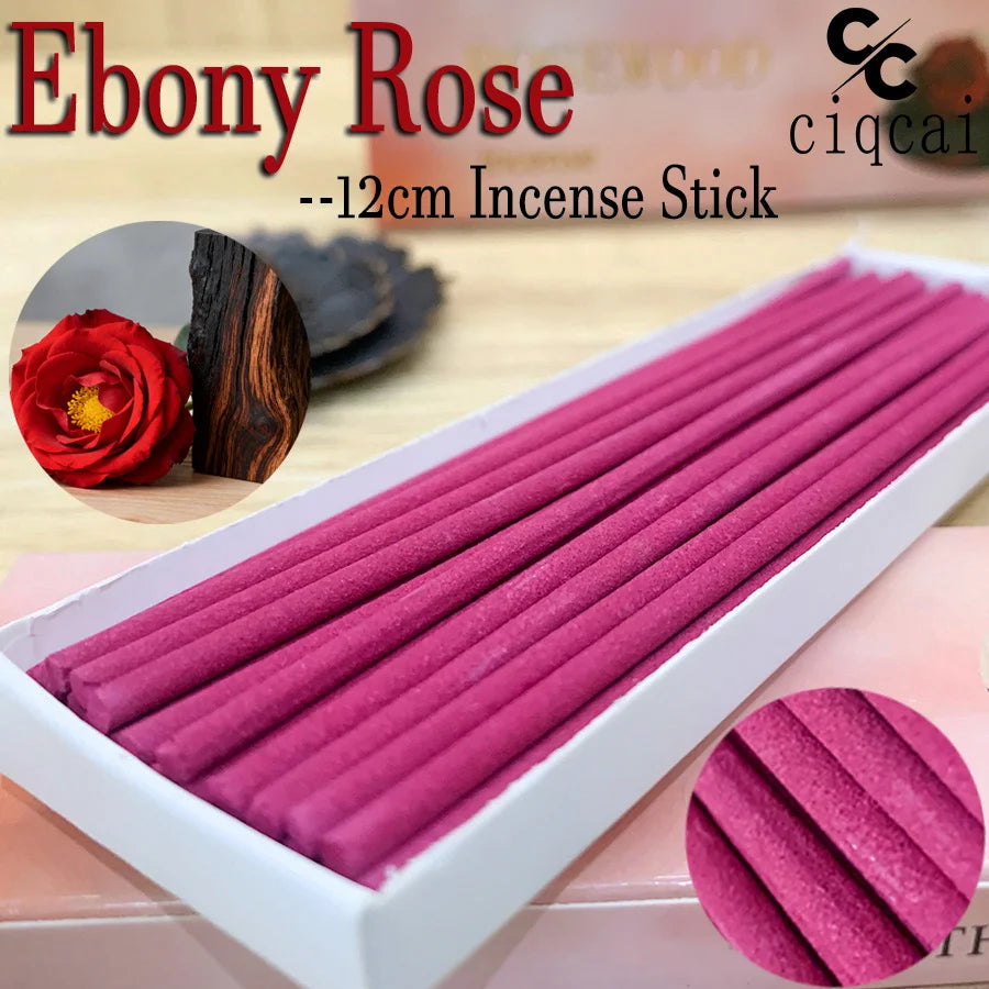 High-Quality Chinese Agarwood Incense with Rose Scent, 12cm Long Natural Incense Sticks, 35 Sticks/Box, Made from Agarwood and Rose Powder, Strong and Long-Lasting Fragrance, Refreshing and Invigorating, Purifies the Air, Suitable for Home, Office, Hotel,
