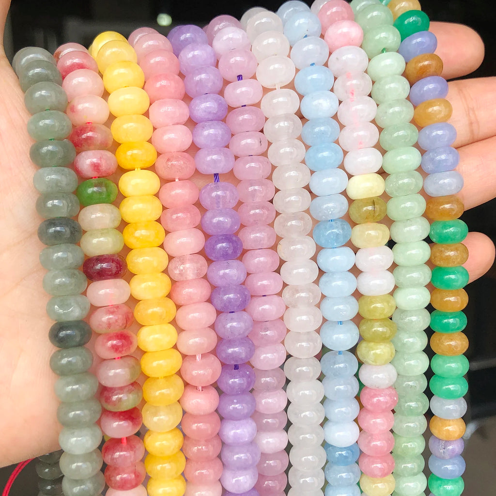 Natural Stone Rondelle Beads 5x8mm, 75pcs