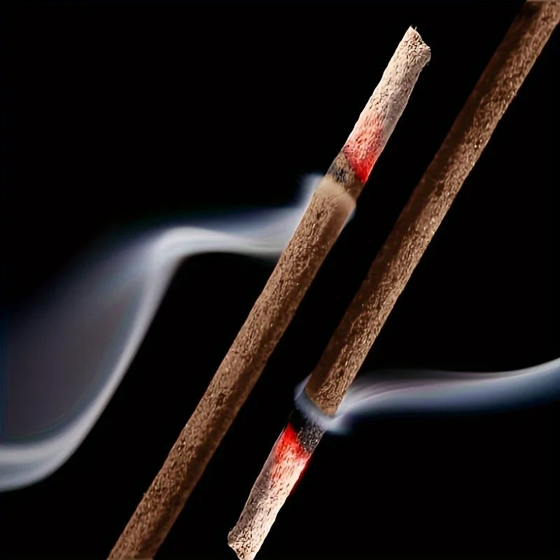 100 Japanese Sandalwood Incense Sticks - 32.5cm Long Exotic Incense Sticks with Red Sticks, Bamboo Sticks for Yoga, Meditation, and Positive Energy, 45-60 Minutes Burning Time, Natural Wood Design, Meditation Accessories, Stylish Packaging, Smooth Texture