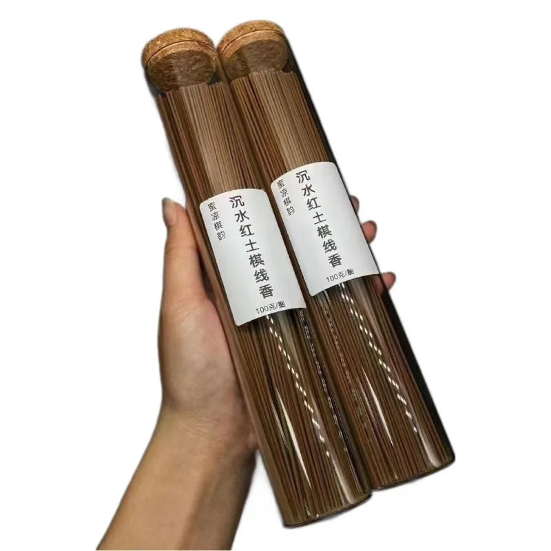 100g-bundle 21CM Hainan Submerged Red Clay Qinan Agarwood Home Indoor Study Remove Odor Lasting Fragrance Buddha Worship Incense