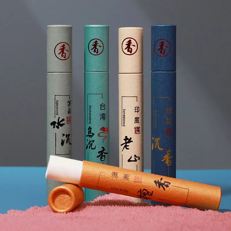 Approximately 30 pieces/can, natural thread fragrance short version 10.5cm, burning for 15-25 minutes, indoor deodorization of sandalwood, agarwood, old mountain, and water sinking aromatherapy
