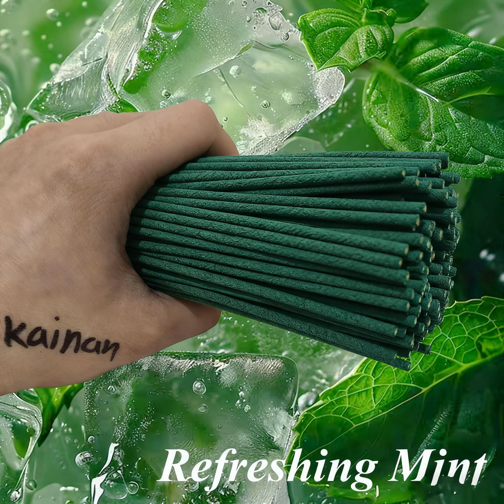 Fresh Mint Aromatherapy Stick, Mint Helps to Refresh the Mind and Improve Air Circulation, Suitable for Yoga and Meditation, Home, Living Room, Tea Room, Hotel, Outdoor Activities, Easy to Carry