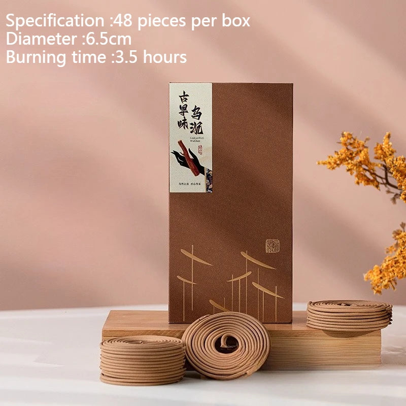 Natural Coil Incense Sandalwood and Agarwood Floral Fragrance Home Indoor Purify The Air Remove Odors Calm The Mind Aid Sleep