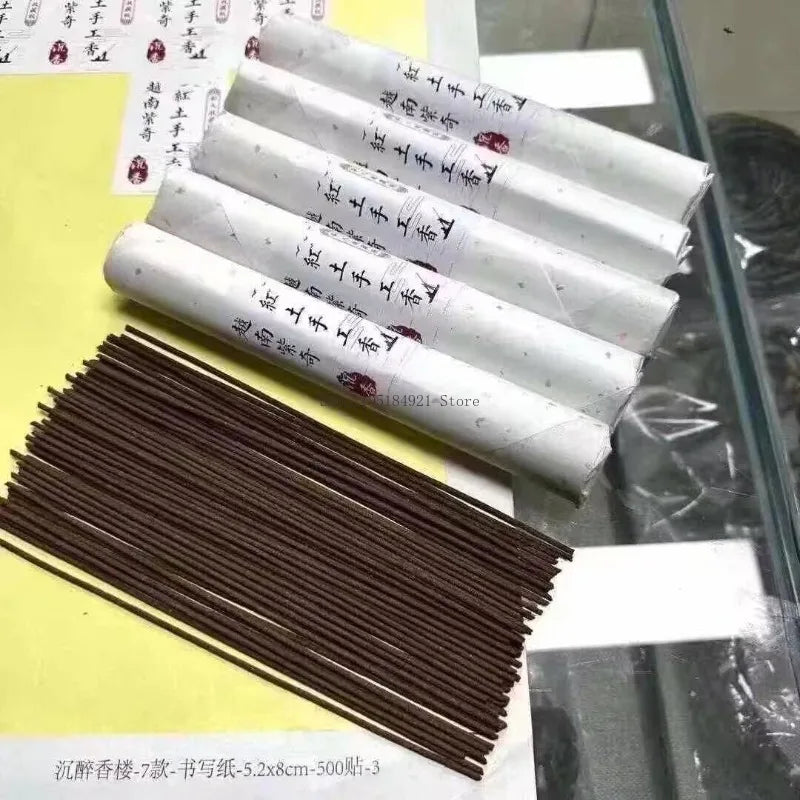 100g Vietnam Pure Handmade Qinan Red Soil Agarwood Incense Stick Home Indoor Tea Room Meeting Guests Soothing Body Fragrance