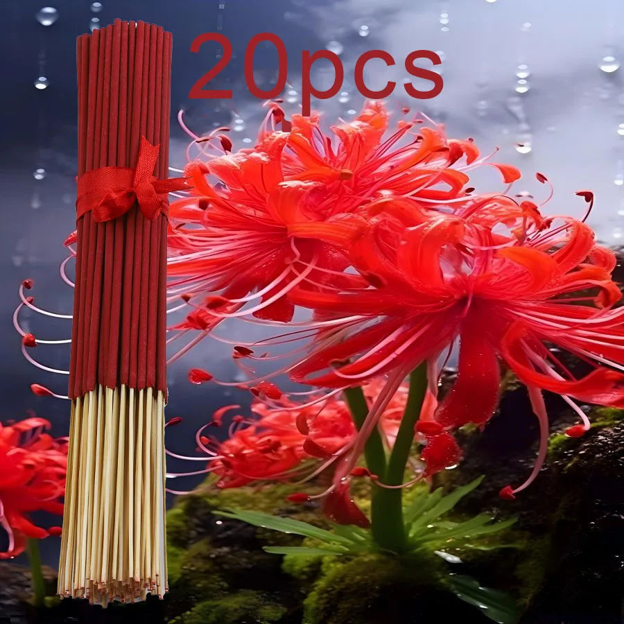 Scented stick fragrance, featuring four seasonal scents: rose, lavender, sandalwood, jasmine, etc. Each pack contains 20 sticks,