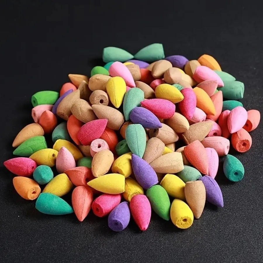 101/211/345/456pcs Multiple Flavors Mixed with Natural Reflux Fragrance Cone Suitable for Home, Hotel, Meditation, Yoga
