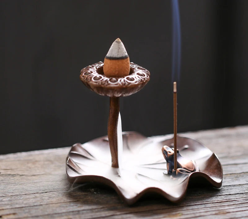 Natural Cone Incense for Backflow Burner - Rose Waterfall Scent