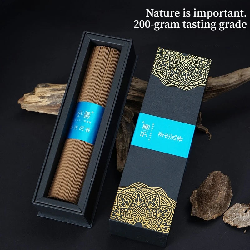 200g Vietnamese Quality Agarwood Incense Sticks Kalimantan Household Worship Buddha Praying Blessings Purifying Air Joss Stick