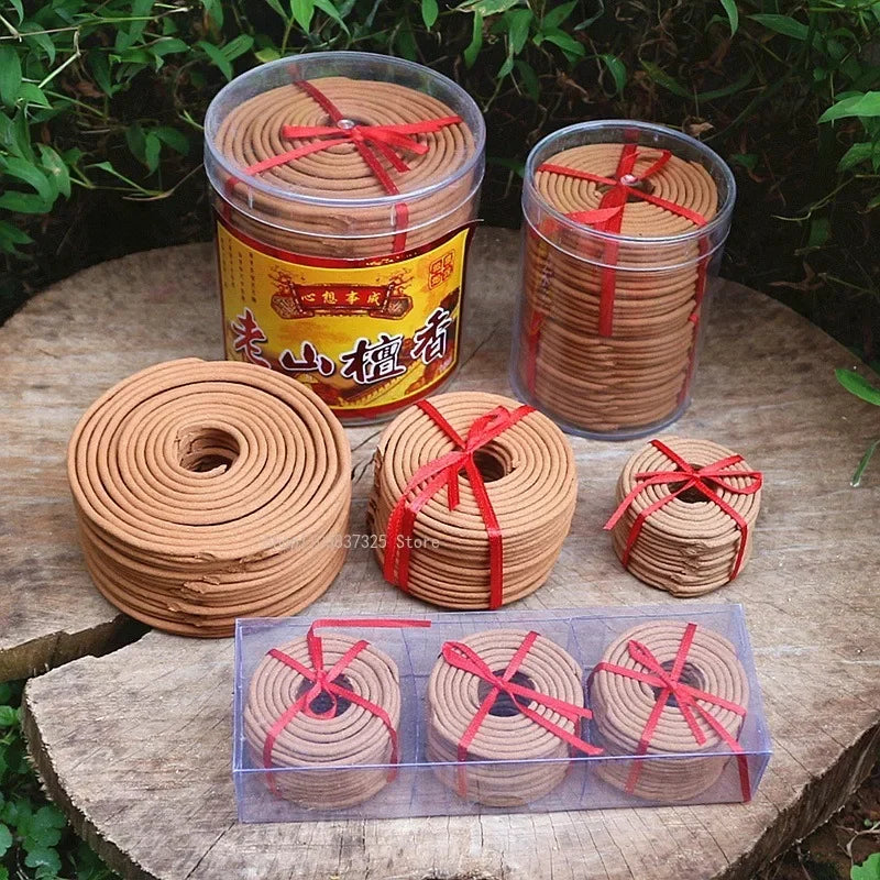 1/2/4 Hours Laosan Sandalwood Incense Coil Household Indoor/Office/Worship Buddha/Meditation/Soothing/Odor Removal Aromatherapy