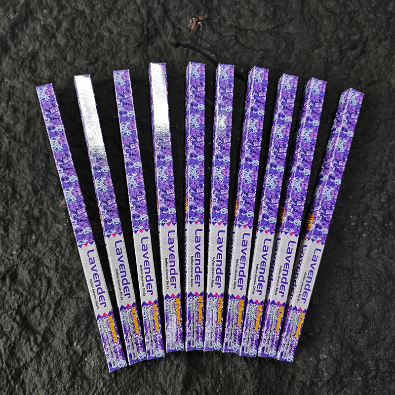 10 Box Authentic Indian Incense Sticks Premium Handmade Rose Sage Jasmine Lavender for Meditation Yoga Buddha Home Aromatherapy