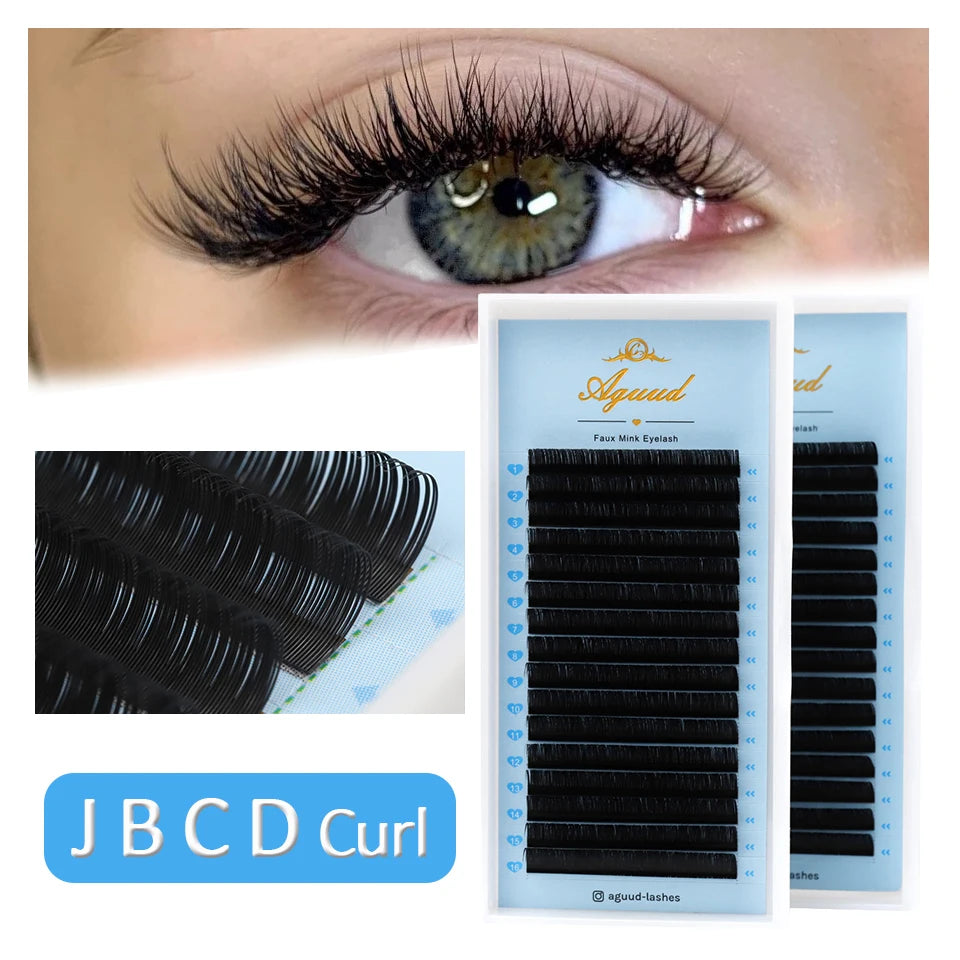 AGUUD 0.03mm Matte Black Individual Eyelash Extensions