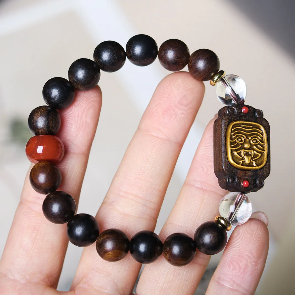 Premium Wholesale Black Kyara Agarwood Single Wrap Mala Bracelet Zakiram Hand Plaque Prayer Beads Wenwan For Men Women