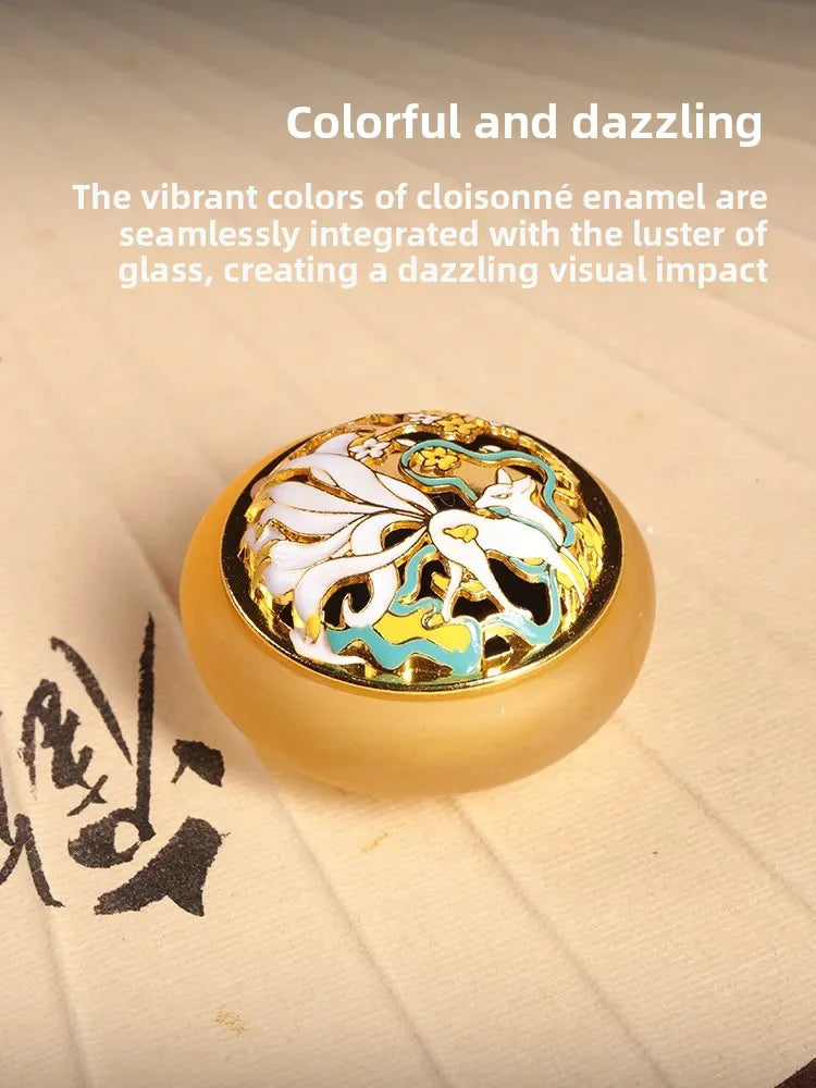 Mini Incense Burner / Ornament: Suitable for Sandalwood Sticks and Binder-Free Agarwood Coils (Small Auspicious Cloud Design)