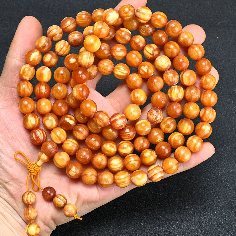 Amber Wood Beads Bracelet 20mm Ethnic Style