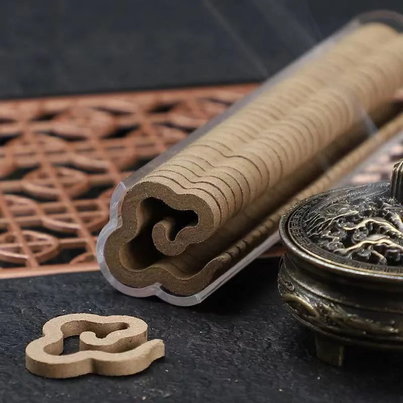 42pcs/tube Mini Natural Disk Incense, Sandalwood Agarwood Jasmine Fragrance, Long-Lasting Aromatherapy for Indoor Zen Meditation