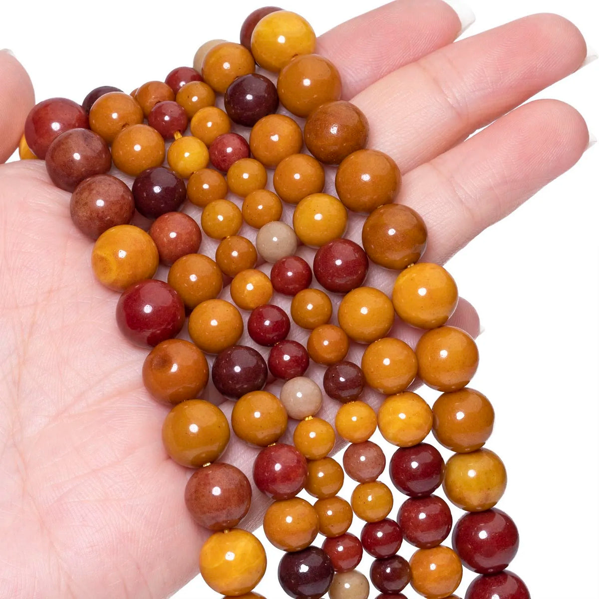 6/8/10mm Mocha Stone Beads Round DIY Jewelry Making