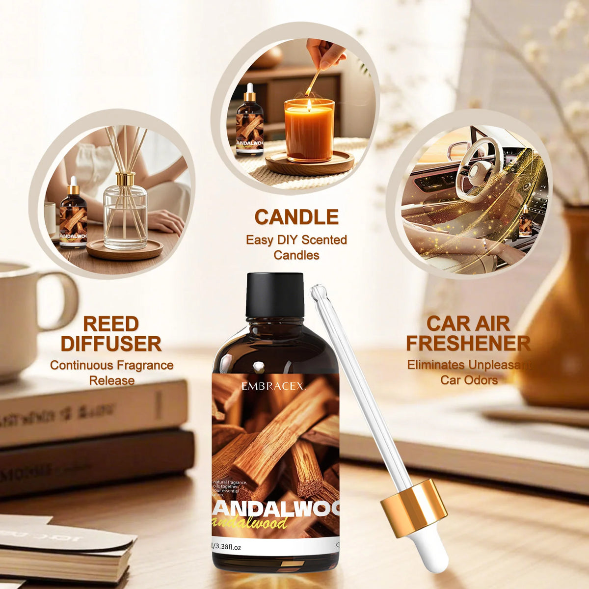 100ml Sandalwood Pure Plant Essential Oil Premium Grade Essential Oils For Aromatherapy Gift