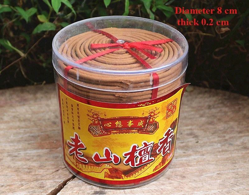 1/2/4 Hours Laosan Sandalwood Incense Coil Household Indoor/Office/Worship Buddha/Meditation/Soothing/Odor Removal Aromatherapy