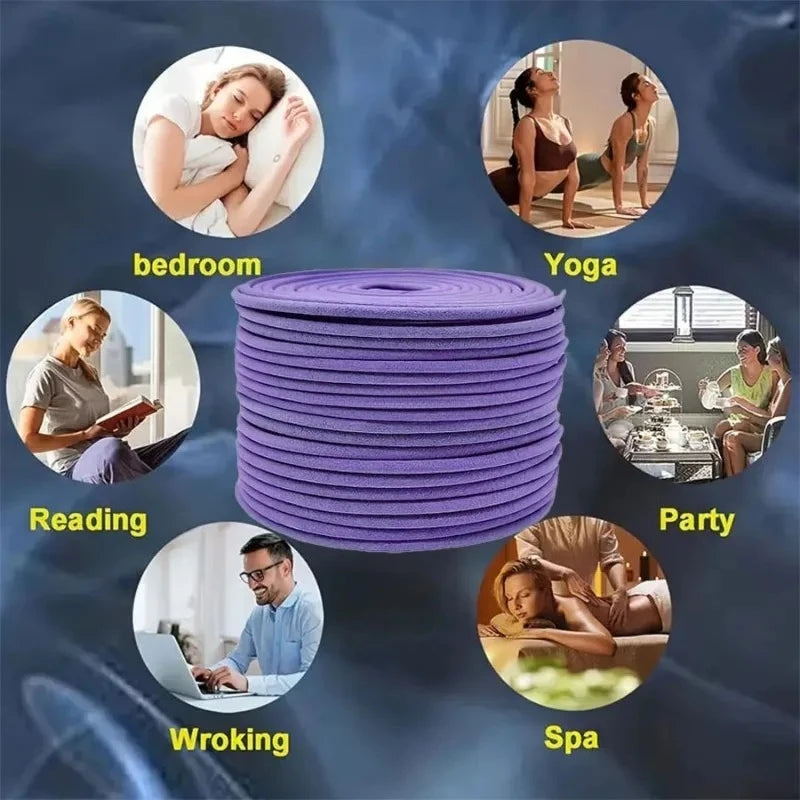 50 Single Disc Natural Lavender Coil Incense Home Office Study Hotel Yoga Meditation Soothing Body and Mind Lasting Fragrance