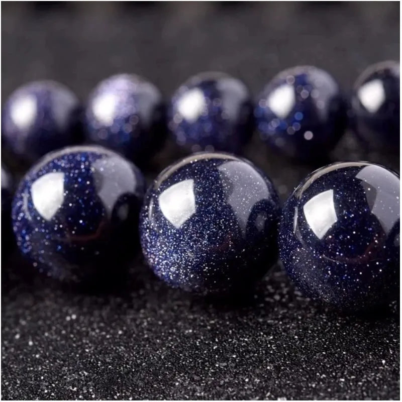 Making Natural Blue Green Golden Sandstone Round Loose Beads 4 6 8 10 12 MM Pick Size For DIY Necklace Bracelet Jewelry Make