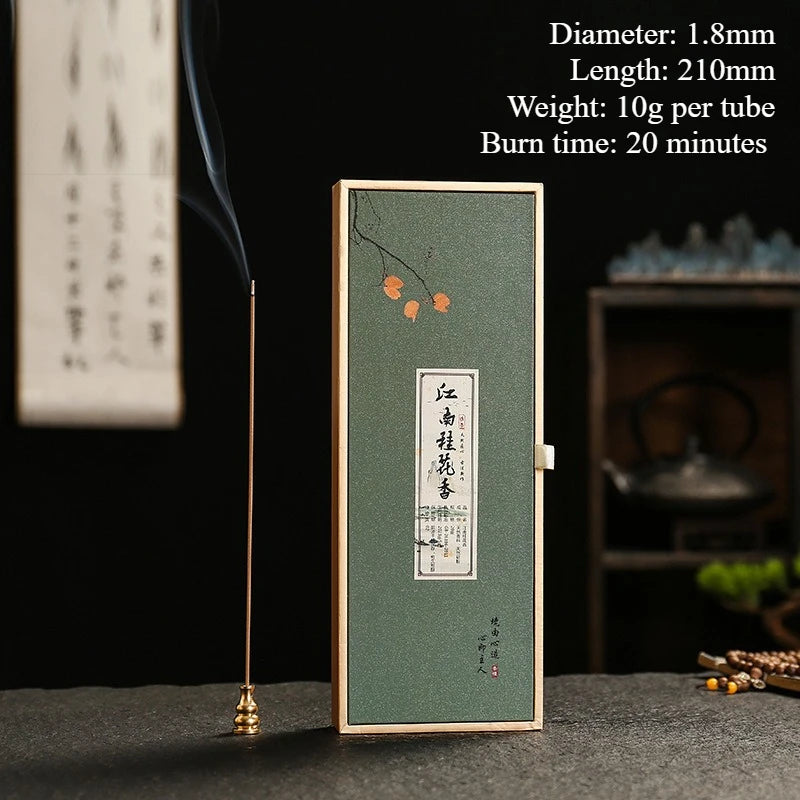 Natural Incense Sticks Sandalwood Agarwood Osmanthus High-end Gift Box Set Household Temple Worship Promotes Sleep Joss Stick