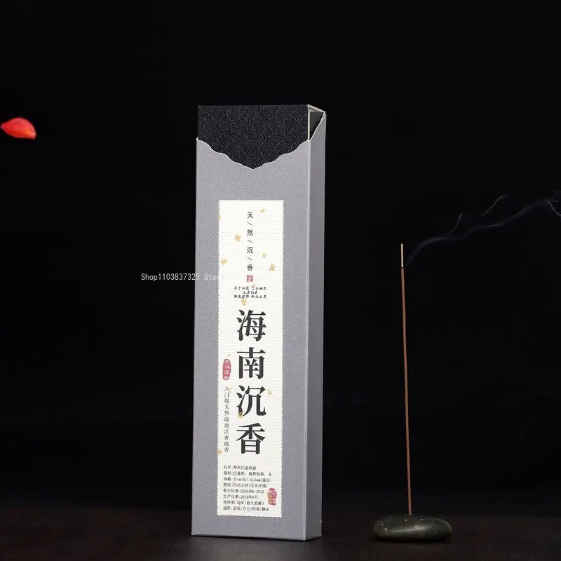 80G-boxed Advanced Natural Agarwood Incense Stick Household Office Study Yoga Meditation Soothing Purification Aromatherapy