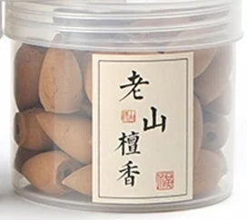 Natural Backflow Incense Cones 50 Pieces, Agarwood & Sandalwood Scent