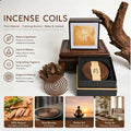 Handmade Natural Agarwood Sandalwood Coil Incense Long Lasting Calming Scent for Bedroom Office Meditation Yoga Decor Holiday Gi