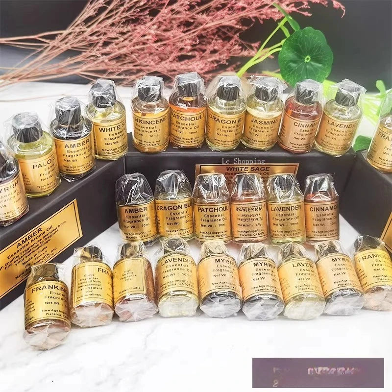 10ml Essential Oils/Rose Jasmine Patchouli Lavender Sacred Wood/Home Indoor Purify The Air and Soothe Invigorate The Spirit
